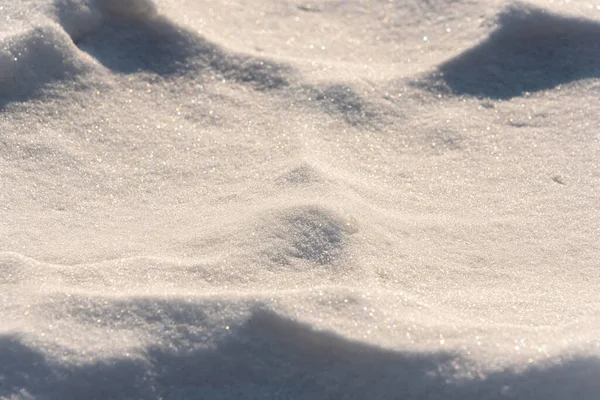 Schöner Winterhintergrund Aus Schneeverwehungen Natürliche Textur Des Schnees Muster Auf — Stockfoto