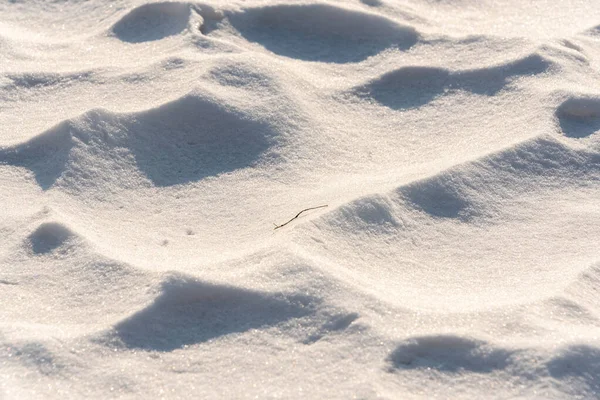Schöner Winterhintergrund Aus Schneeverwehungen Natürliche Textur Des Schnees Muster Auf — Stockfoto
