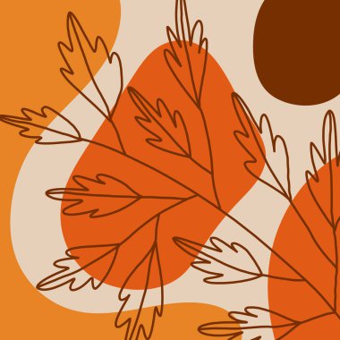 Botanik duvar sanat vektörü seti.