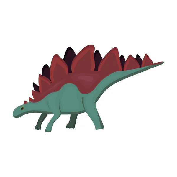 Dinosaurier Stegosaurus Isolerad Vit Bakgrund Illustration För Tryck Förpackningspapper Tyg — Stockfoto