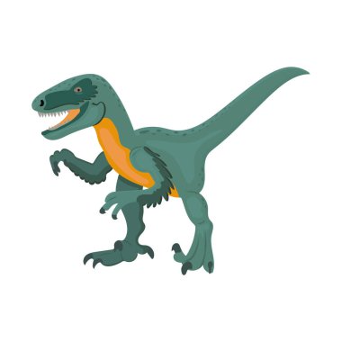Beyaz arka planda izole edilmiş dinozorlar.