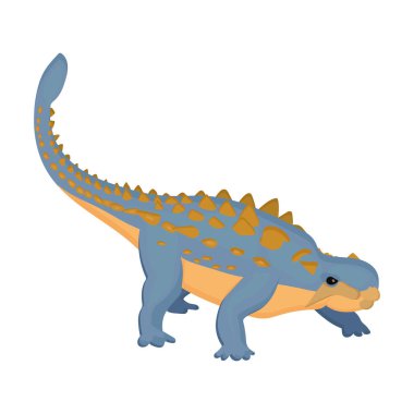 Beyaz arka planda izole edilmiş dinozorlar.