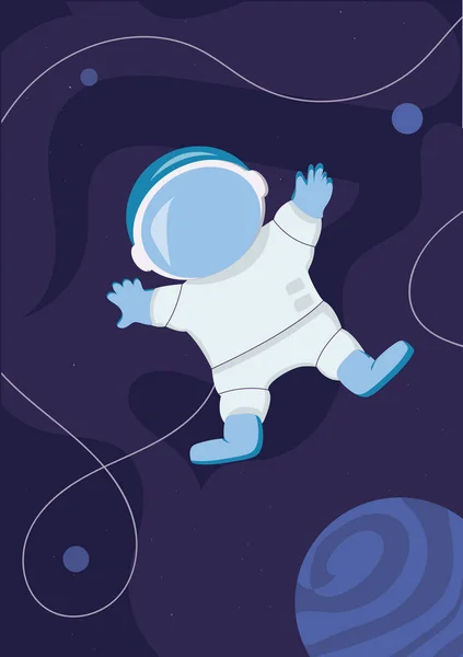 Космонавт в космосе. — стоковое фото