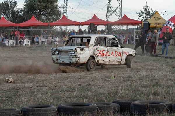 Bulgarije Sofia 2022 September Luda Nadprevara Zwaar Beschadigd Russische Lada — Stockfoto