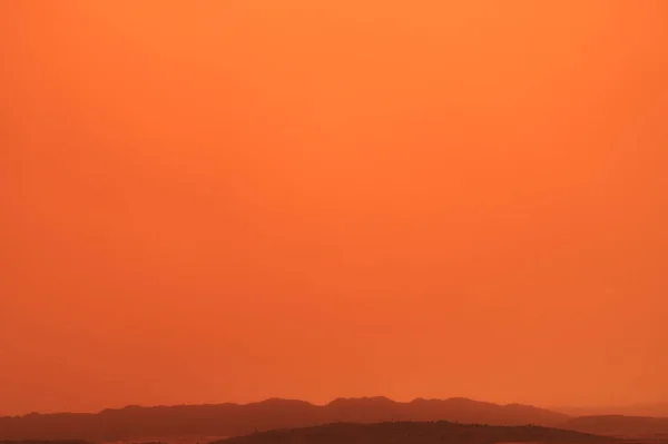 Détail Des Montagnes Des Cieux Baignés Brume Poussière Sahara — Photo