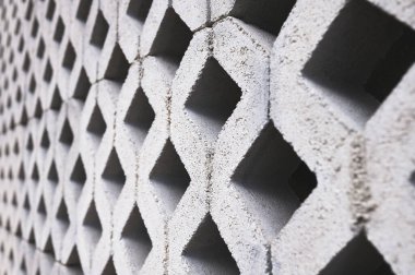 Elmas şeklinde gri beton kafes duvarı