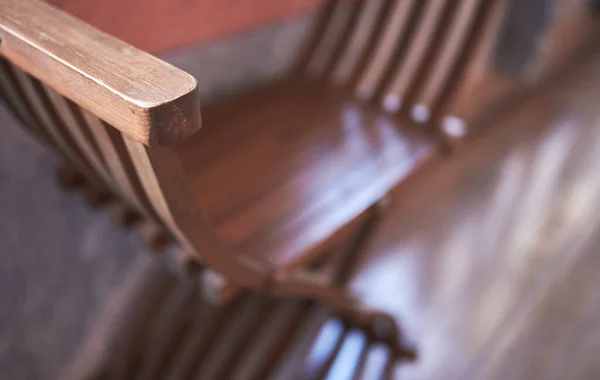 Detail Medieval Wooden Folding Chair Scissor System — Φωτογραφία Αρχείου