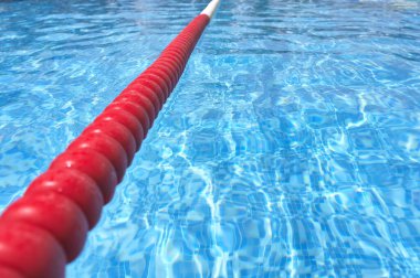 detail of a beacon or buoy separating a lane in a swimming pool
