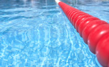 detail of a beacon or buoy separating a lane in a swimming pool