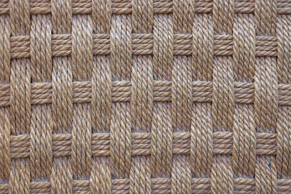 detail of a braided rope chair seat texture