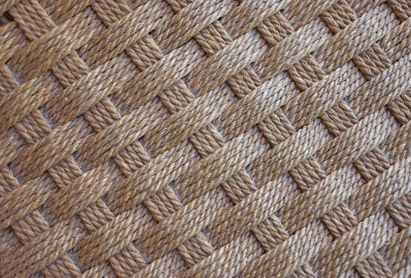 detail of a braided rope chair seat texture