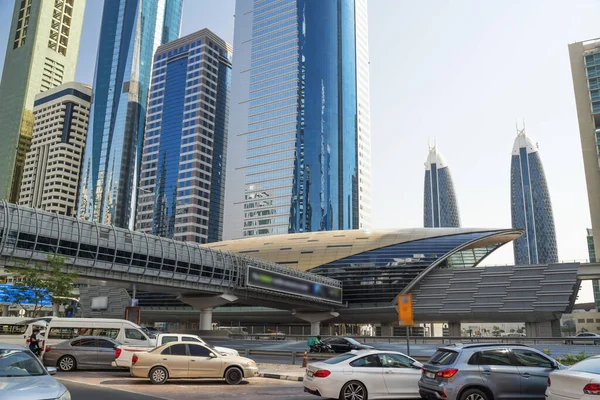 Scenic view of skyscrapers at downtown of Dubai. UAE — Stock Photo, Image