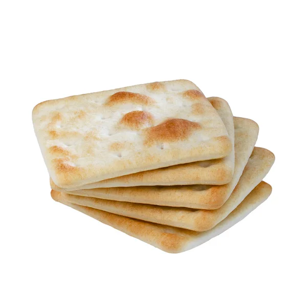 Crackers σε ένα πακέτο σε λευκό φόντο, απομονωμένα — Φωτογραφία Αρχείου