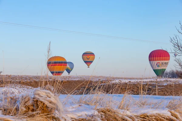 Heißluftballons Fliegen Über Kappadokien Schöne Aussicht Auf Heißluftballons Die Sonnenaufgang — Stockfoto