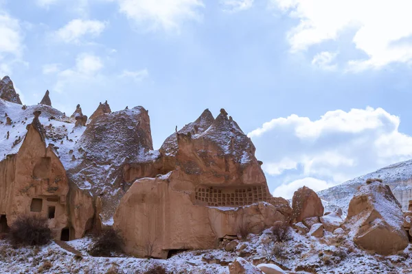 Panaromický Výhled Národní Park Zelve Valley Nevsehir Cappadocia Turecko Skalní — Stock fotografie