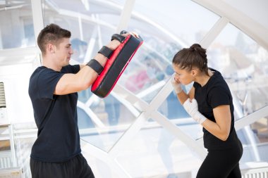 Couple exercise clipart