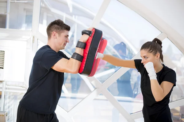 Couple exercise — Stock Photo, Image