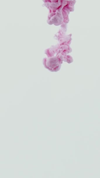 Пурпурна Кольорова Хмара Червоний Або Рожевий Відтінок Воді Повільний Рух — стокове відео