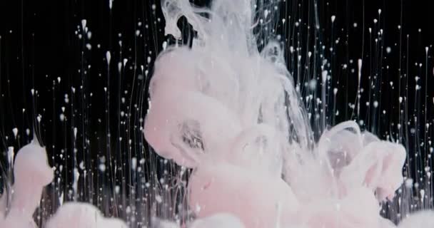 Пурпурна Кольорова Хмара Червоний Або Рожевий Відтінок Воді Повільний Рух — стокове відео