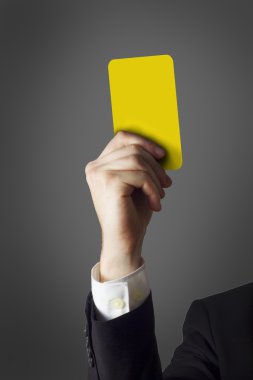 işadamı gösteren sarı kart