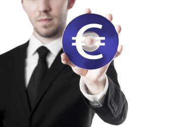Avrupa cd elinde tutan adam