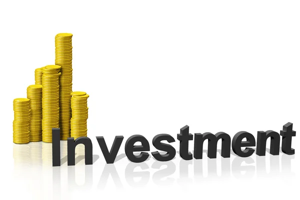 Stack mynt investeringar — Stockfoto