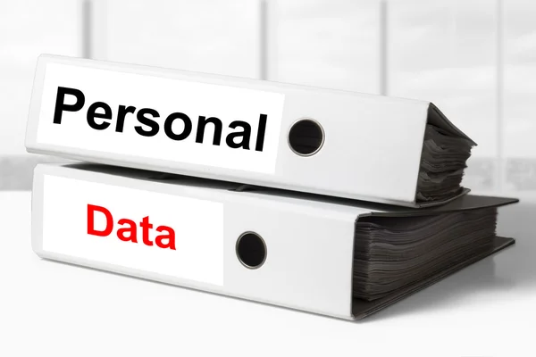 Escritório aglutinante de dados pessoais — Fotografia de Stock