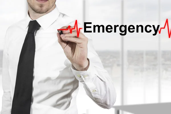 Doctor hearbeat line emergency — Stock Photo, Image