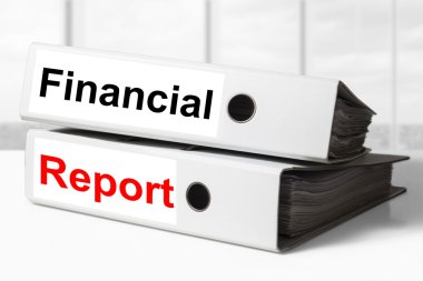 office binders financial report clipart