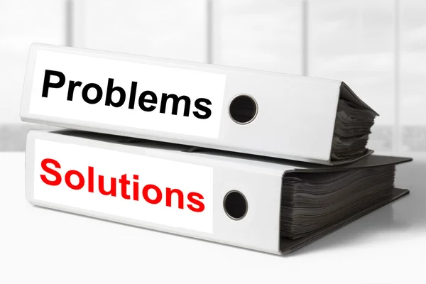 Office binders problems solutions — Stock Photo, Image