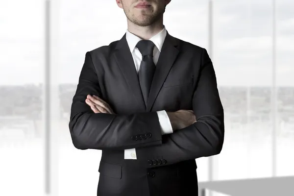 Businessman crossed arms — Stock Photo, Image