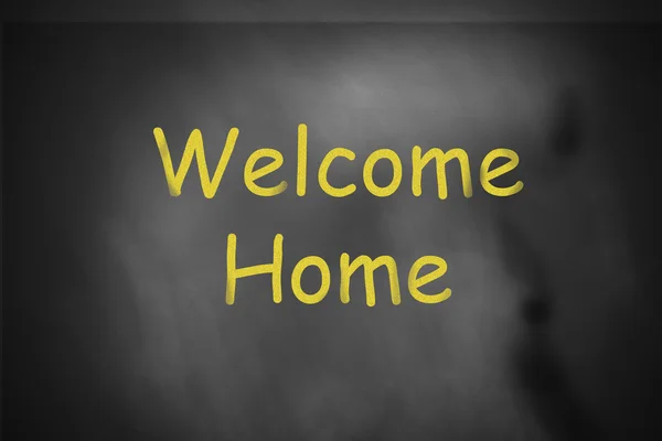Welcome home chalkboard — Stock Photo, Image
