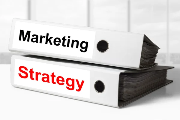 Segregatory biurowe strategii marketingowej — Zdjęcie stockowe