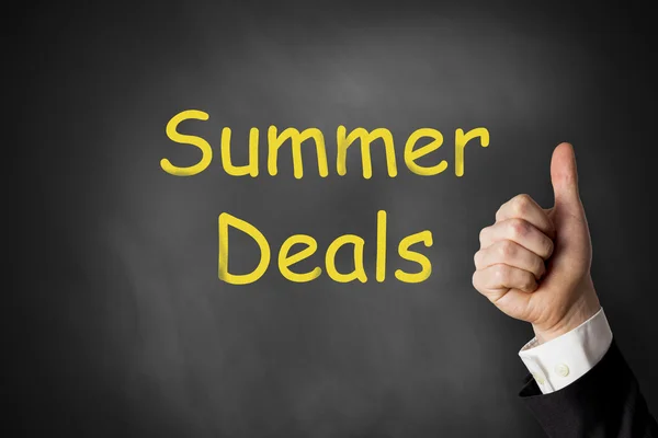 Daumen hoch für Sommer-Deals — Stockfoto