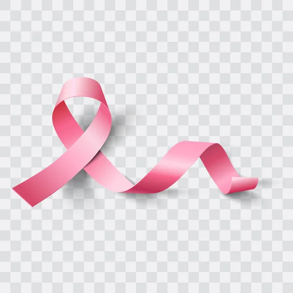 Stickband Symbol För Bröstcancermedvetenhet Vektor Realistisk Illustration — Stock vektor