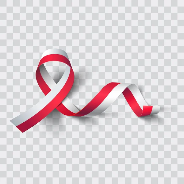 Ribbon Flag Poland Patriotic Symbol Vector Illustration — Stock Vector