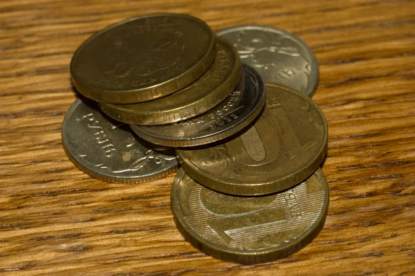 Un paquete de monedas rusas — Foto de Stock