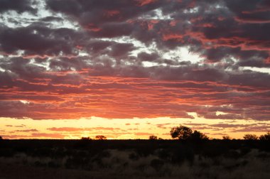 Çölde gün batımı