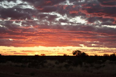 Çölde gün batımı