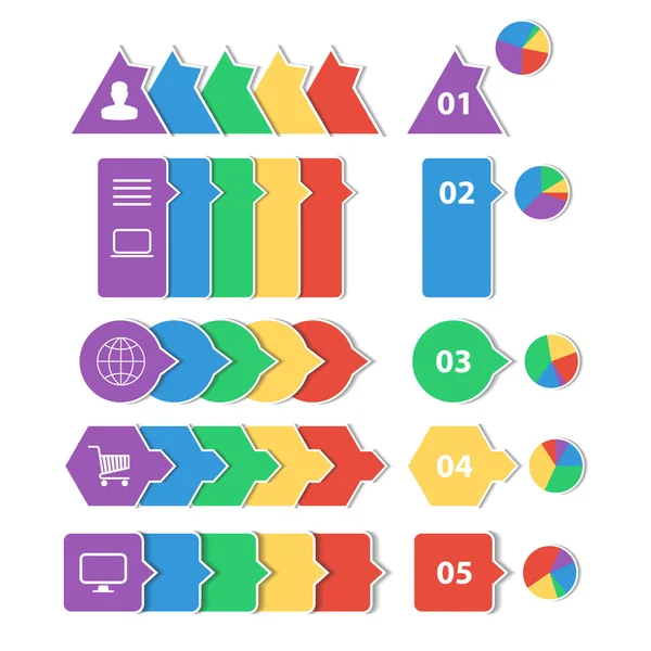 Plantillas de infografía geométrica de diseño para fondo de negocios, banners, sitio web . — Vector de stock