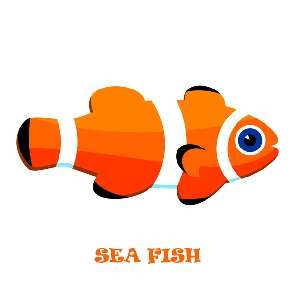 Illustration vectorielle couleur poisson de mer . — Image vectorielle