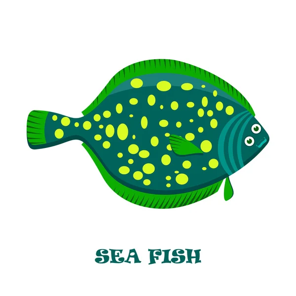 Pesce di mare colore vettoriale illustrazione . — Vettoriale Stock