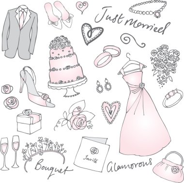 Wedding illustration clipart