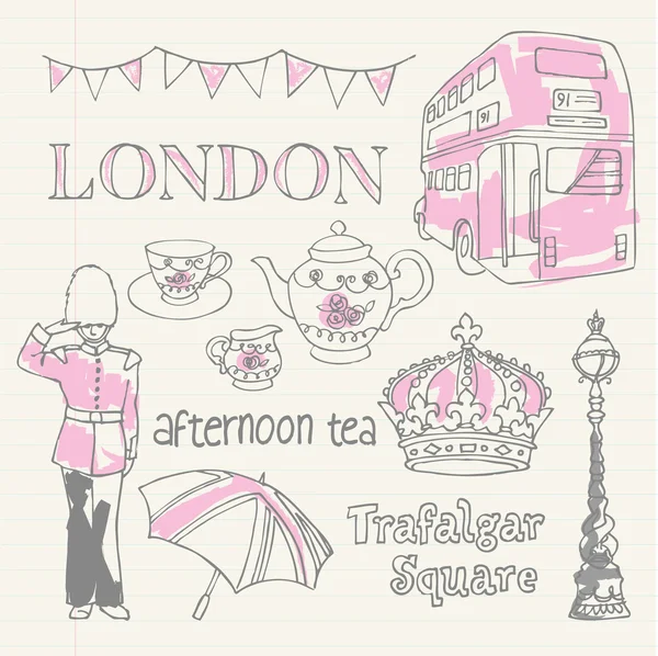 London icons — Stock Vector
