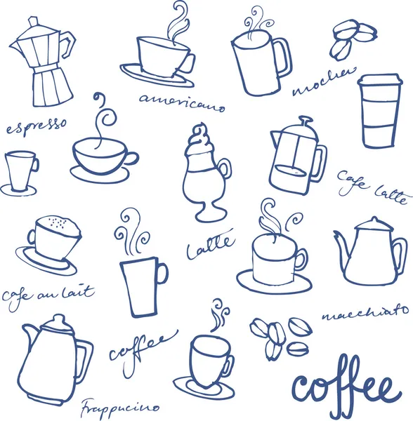 Ensemble de café — Image vectorielle