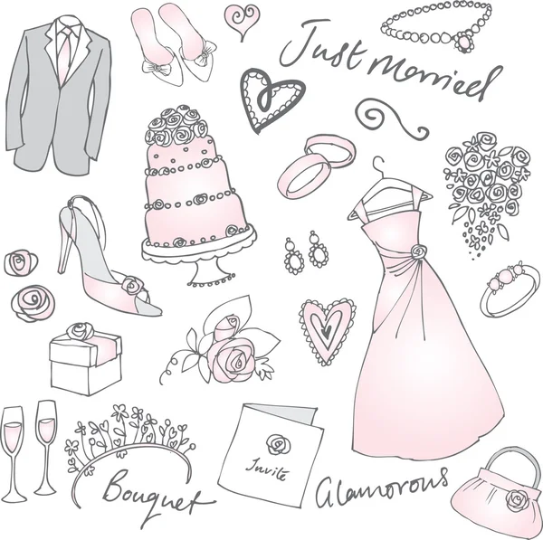 Ilustração do casamento — Vetor de Stock