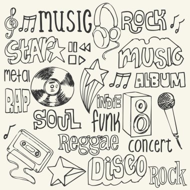 müzik doodles