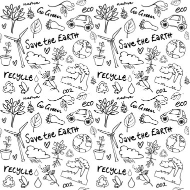 Eco seamless pattern clipart
