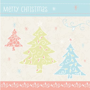 desen ile Noel ağaçları