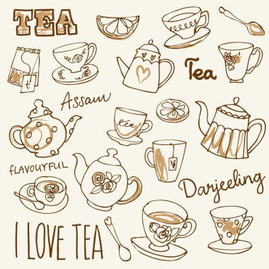 I Love Tea clipart